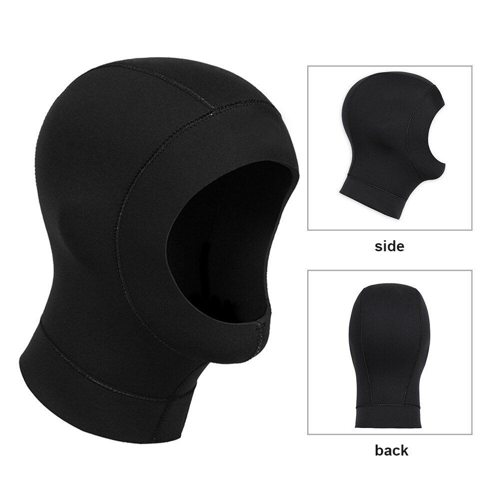 Neoprene Swim Cap - 3mm Warm Diving Hat for Snorkeling, Scuba, Surfing - UV Protection