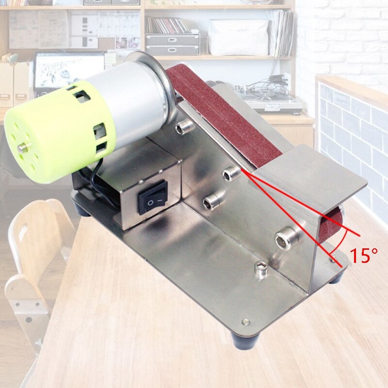 15 Degree Sander Belt Machine 150W Electric Belt Sander Polishing Grinder Sander Grinding Tool Cutter Edges Sharpener