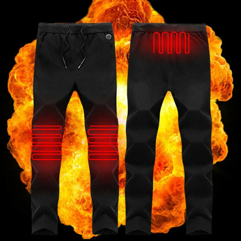 Intelligent Electric Heated Trousers Heater Warm Winter USB Long Pants Women Men Casual