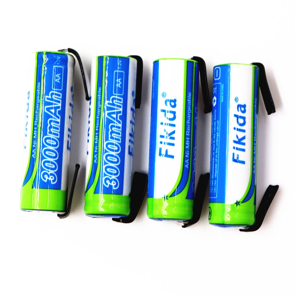 lot AA Oplaadbare Batterij 1.2V 3000mAh NiMH 14430 Batterij met Soldeerpennen voor DIY Elektrische Scheermes Tandenborstel speelgoed