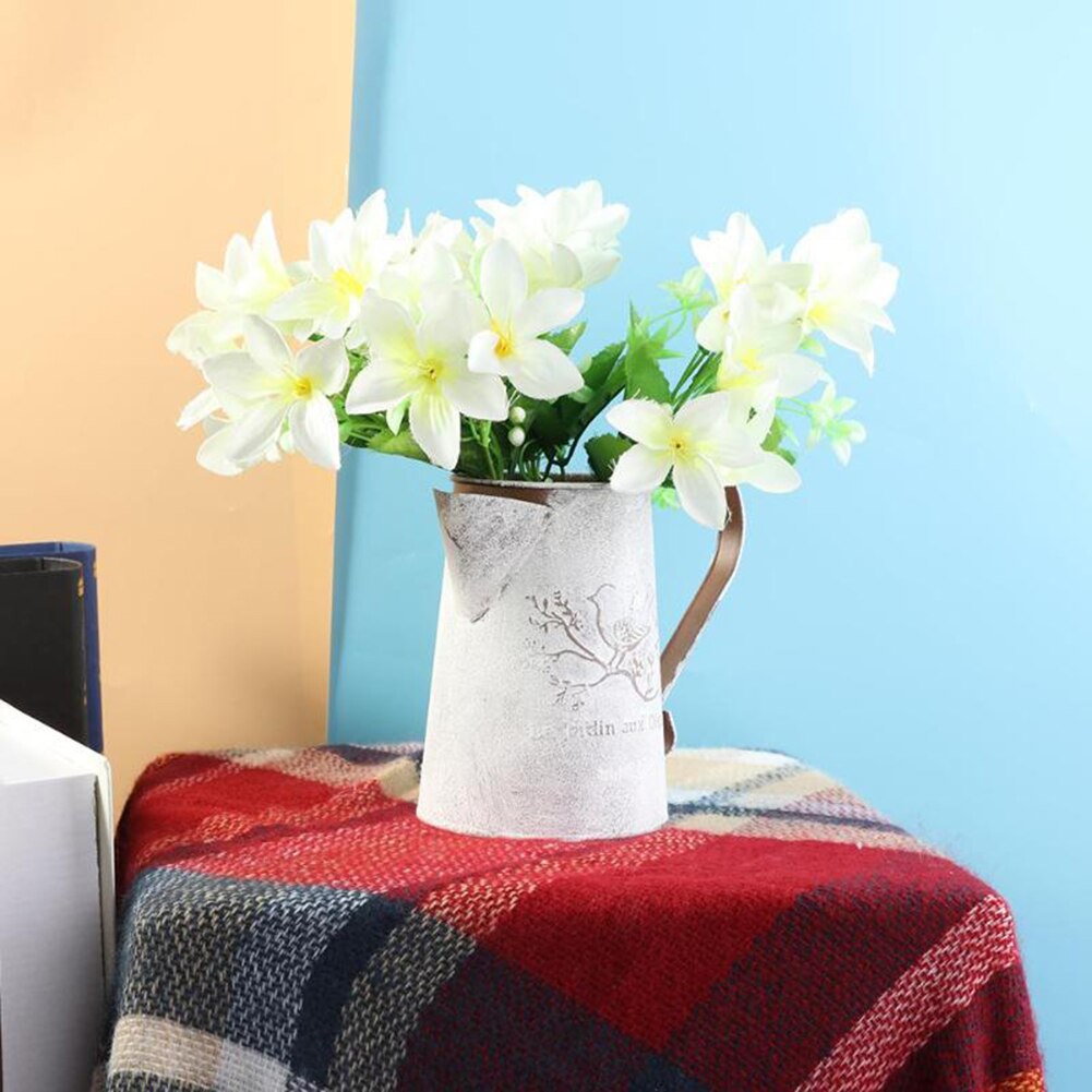 Europese Stijl Retro Gegalvaniseerd Ijzer Bloempot Decoratie Planter Antieke Tuin Bloempot Planten Tool