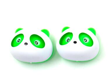 2pcs Car Outlet Perfume Air Conditioning Vent Air Freshener Car Styling Cute Panda Eyes Perfumes Auto car-styling Free Ship: Green