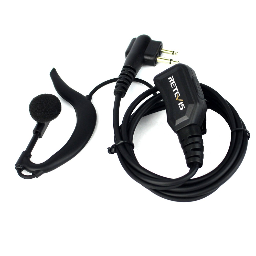 Retevis-auriculares PTT Mic para walkie-talkie, cascos con volumen ajustable para Motorola GP68, G9300, CP88, CT150, PRO1150, HYT TC-610, 10 Uds.