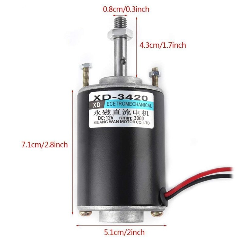 Xd-3420 30W hoch Geschwindigkeit Cw/Ccw dauerhaft Netz Dc Motor- Für Diy Generator(Dc 12V 3000rpm)