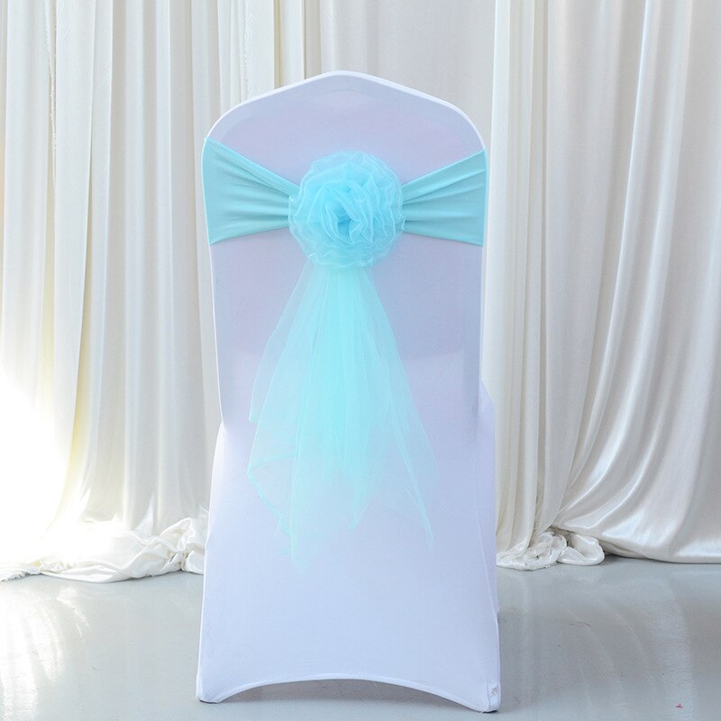 1 Stück Hochzeit Sessel Bogen Organza Sessel Schärpe Blume Sessel Startseite Knoten Pro Bankett Veranstaltung Geburtstag Party Dekoration: A13