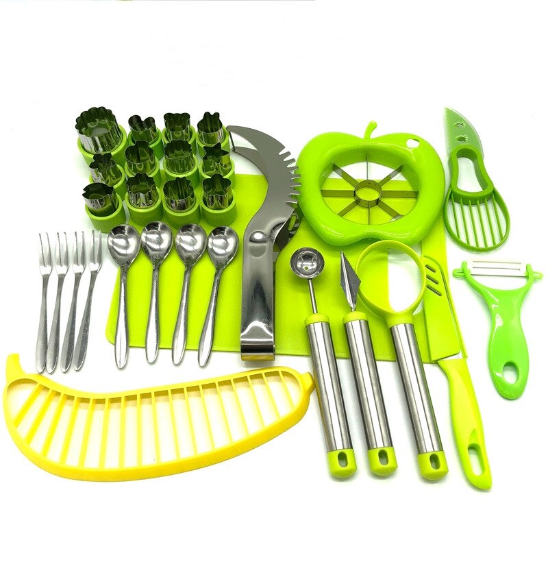 Cake Cutting Vegetable Fruit DIY Cutting Cutter Set Food Decor Cute Shaper Durable Kitchen Tool Cutter Mold Kitchen Gadgets: 30PCS