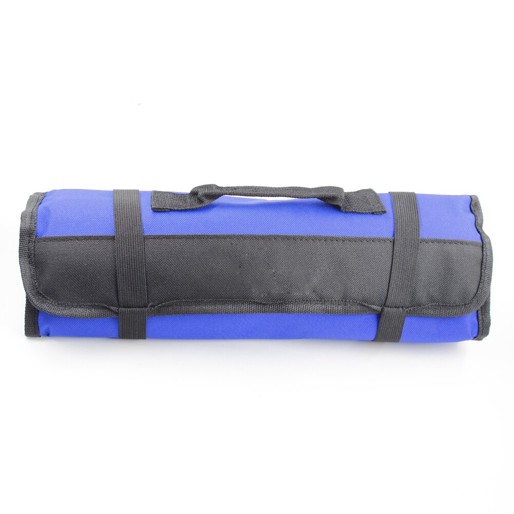 Multifunction 600D Oxford Cloth Wrench Bag Folding Tool Roll-up Bag Storage Pocket Portable Tools Pouch Case Organizer Holder: Blue