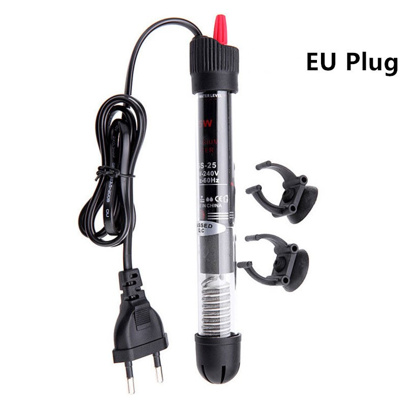 25W/50W/100W /200W/300W Aquarium Submersible Fish Tank Automatic Water Heater EU Plug Constant Temperature Heating Rod EU Plug: EU Plug / 300W