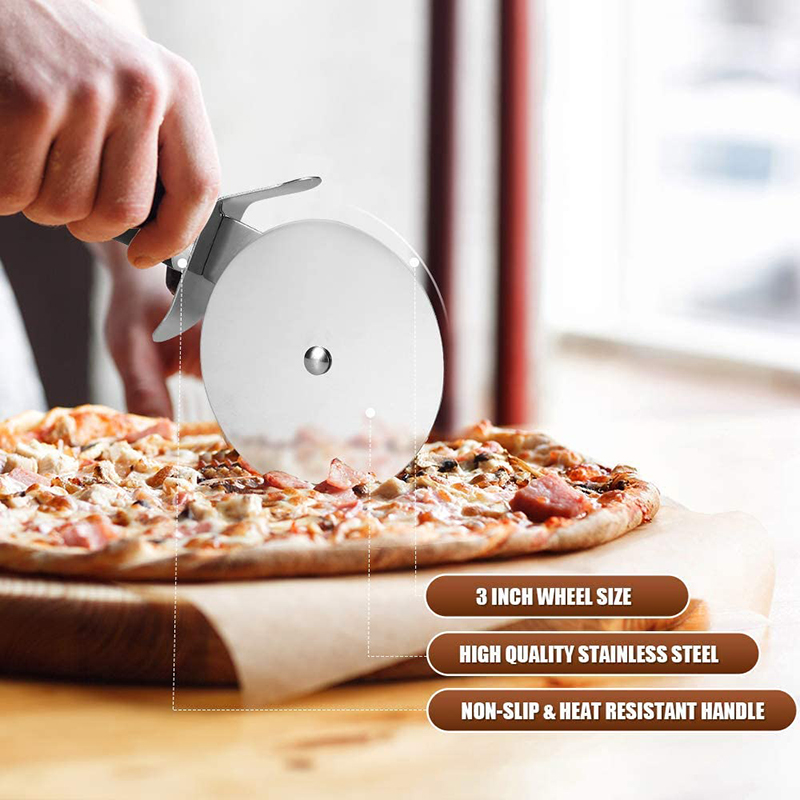 Premium Pizza Cutter Wheel Stainless Steel Super Sharp Pizza Slicer with Non Slip Handle Easy To Cut and Clean Kitchen Gadget 45