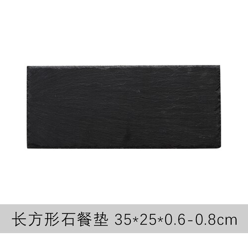 Western mad naturlig skifer tallerken firkantet sten sushi bøf grill ret ost pizza frugt kold ret mad te sort bakke: 35 cm x 25cm