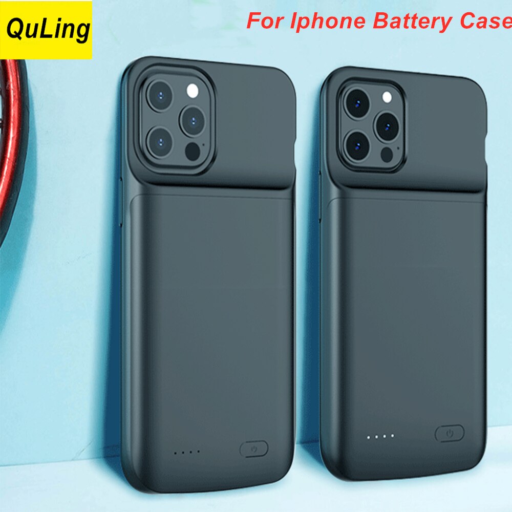 QuLing para IPhone SE 6 6S 7 7 6 6S Plus 7 8 Plus X XS X XR XS Max 11 Pro 11 Pro Max 12 Mini 12 cargador de batería Banco de la energía