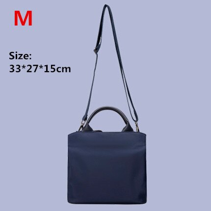 Casual woman's Briefcases High capacity material document Bag business trip A4 laptop phone Organize package Accessories supplie: Navy M