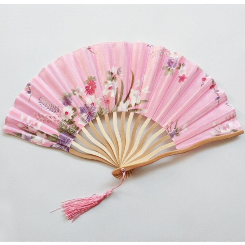 1PC Kreative Chinesische Klassische Blume Falten Hand Gehalten Prom Handwerk Fan Bambus Papier Party Hochzeit Geburtstag Dekor Jahrgang Bambus SW: 05