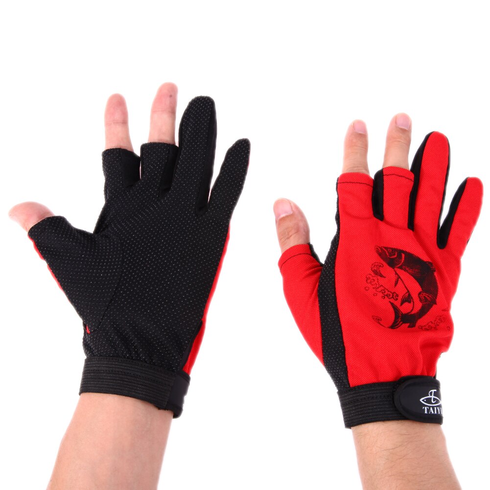 1 par de guantes de pesca antideslizantes guantes de ciclismo 3 medio dedo 2 guantes deportivos transpirables de dedo completo elástico guantes de la pesca