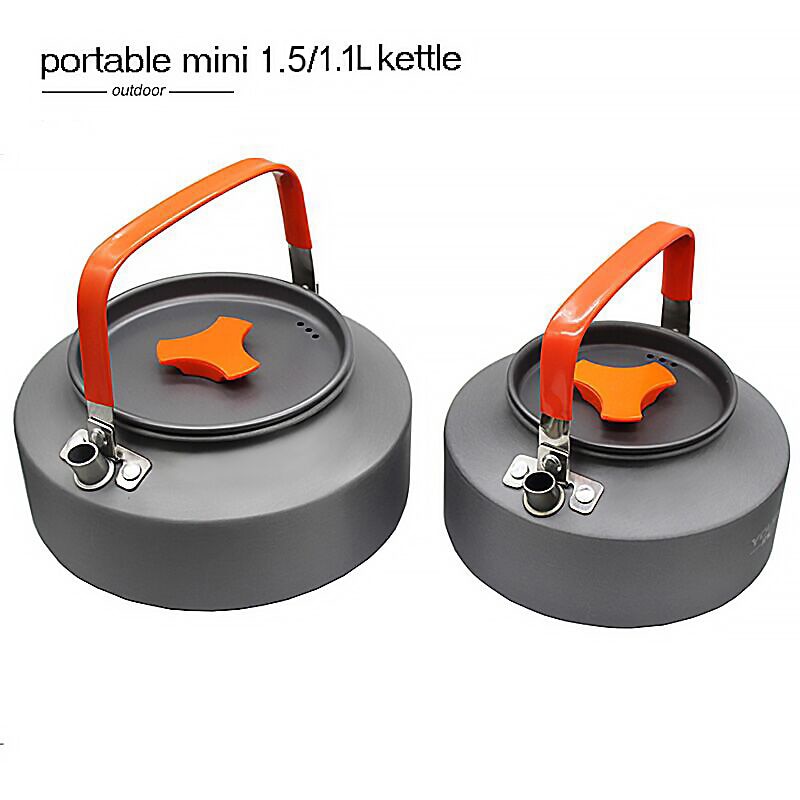 1.1L&1.6L camping kettle outdoor kettle Ultralight camping tableware travel tableware Outdoor Hiking Teapot outdoor picnic set