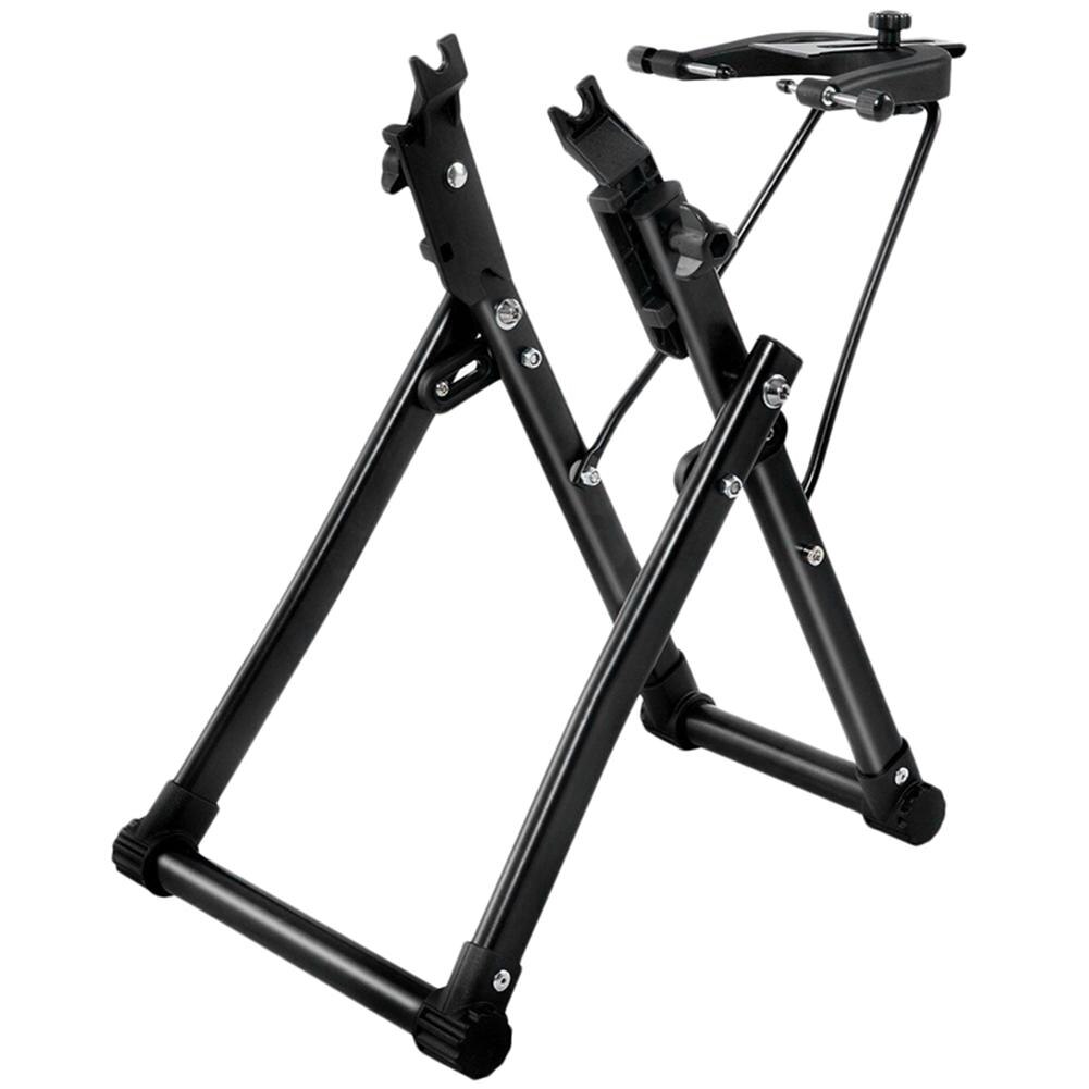 Cykelhjul truing stand mtb cykel reparationsværktøjer hjemmemekaniker truing stand til 24 tommer - 28 tommer cykeldæk cykeltilbehør: Sort