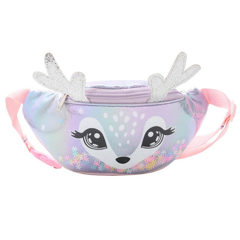 Draagbare Elanden Print Heuptas Fanny Pack Pouch Sport Riem Hip Borst Crossbody Shoulder Purse Voor Kids Kinderen: LP