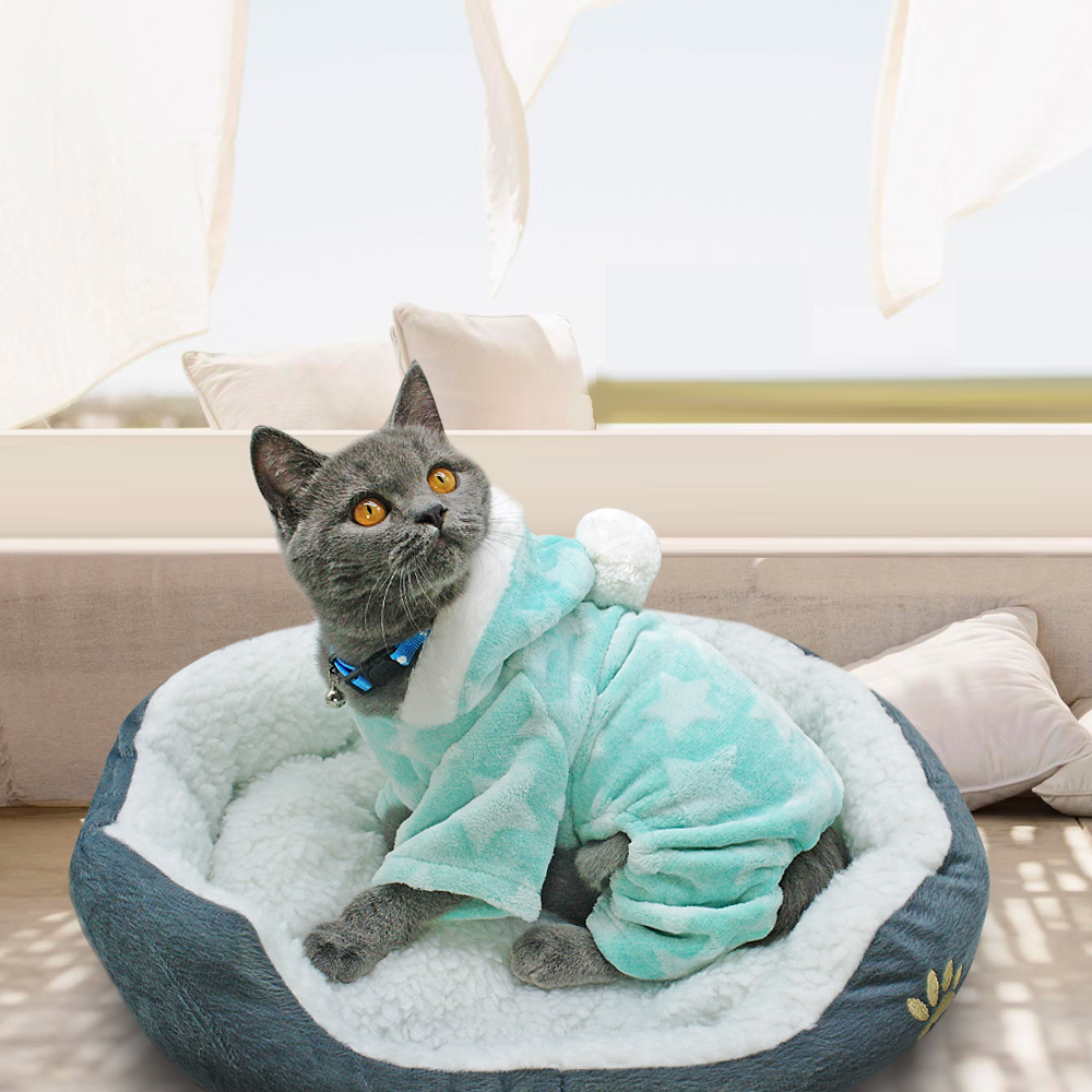 Vêtements doux pour chiens, polaire, chiot, Chihuahua, manteau d'hiver pour chat, combinaison, Costume pour chien, pyjama à capuche pour petits et moyens chiens