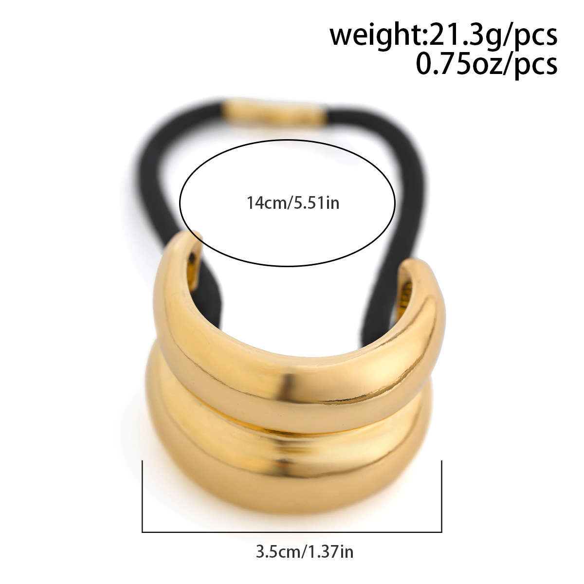 Pinzas para el cabello de Metal de doble capa huecas y gruesas simples para mujer, diademas, gomas elásticas, cuerdas para el cabello, accesorios para el cabello de: Chapado en platino