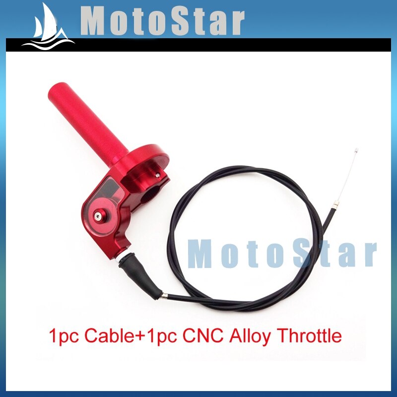 Ensemble de poignée d'accélérateur torsadé rouge en alliage CNC, 1/4 tours, pour TTR KX XR CRF Dirt Pit Bike moto MX Motocross 50cc-250cc