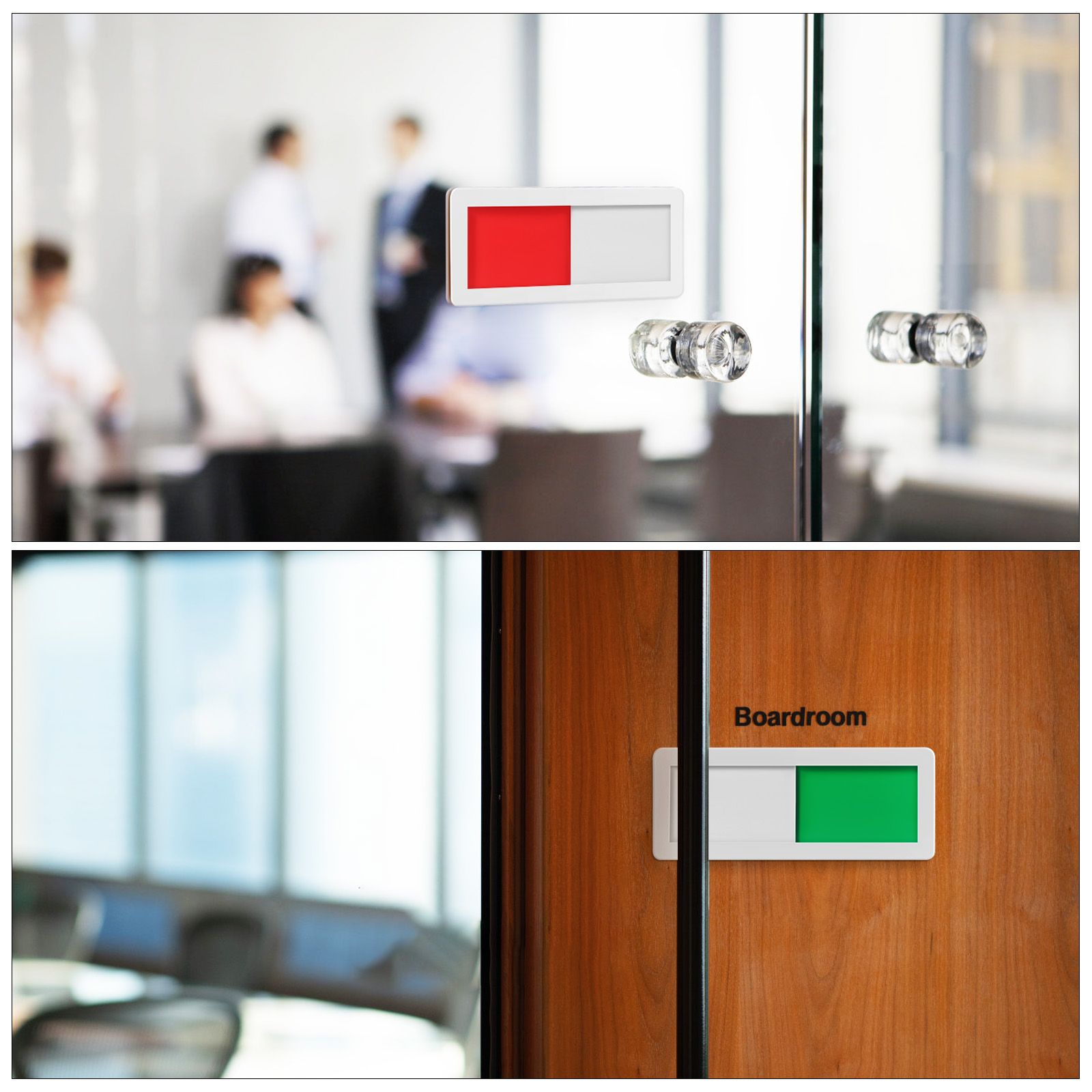 4 Uds. Señal de puerta, placa de oficina, deslizador vacío ocupado, señales indicadoras de privacidad acrílicas, señales de baño, señales de puerta para sesión