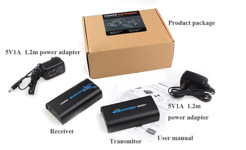 HDMI Extender Over IP/TCP UTP/STP CAT5e/6 Rj45 LAN Network Support 1080p 120m Extension Like HDMI Splitter Transmitter Receiver