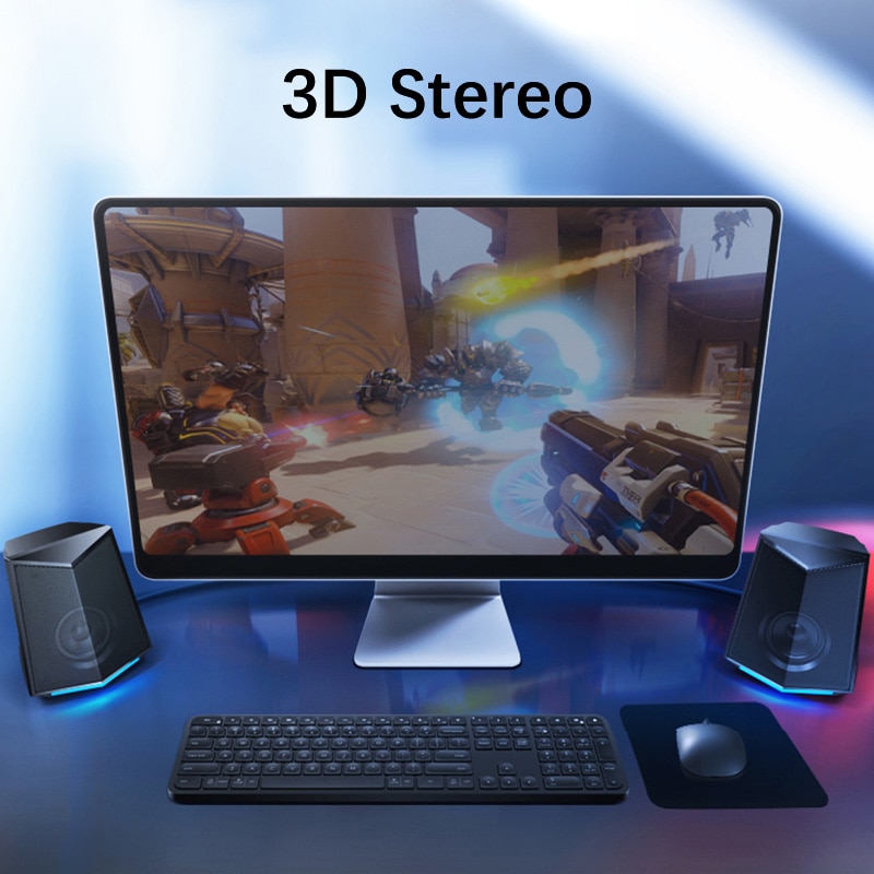 Full Range 3D Stereo Subwoofer Bass Pc Desktop Speaker Portable Music Dj Usb Computer Speakers Voor Laptop Tv