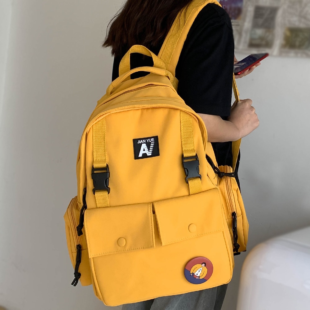 Student Men Trendy Backpack Women Boy School Bag Kawaii Girl Waterproof Nylon Backpack Male Book Female College Bag Lady
