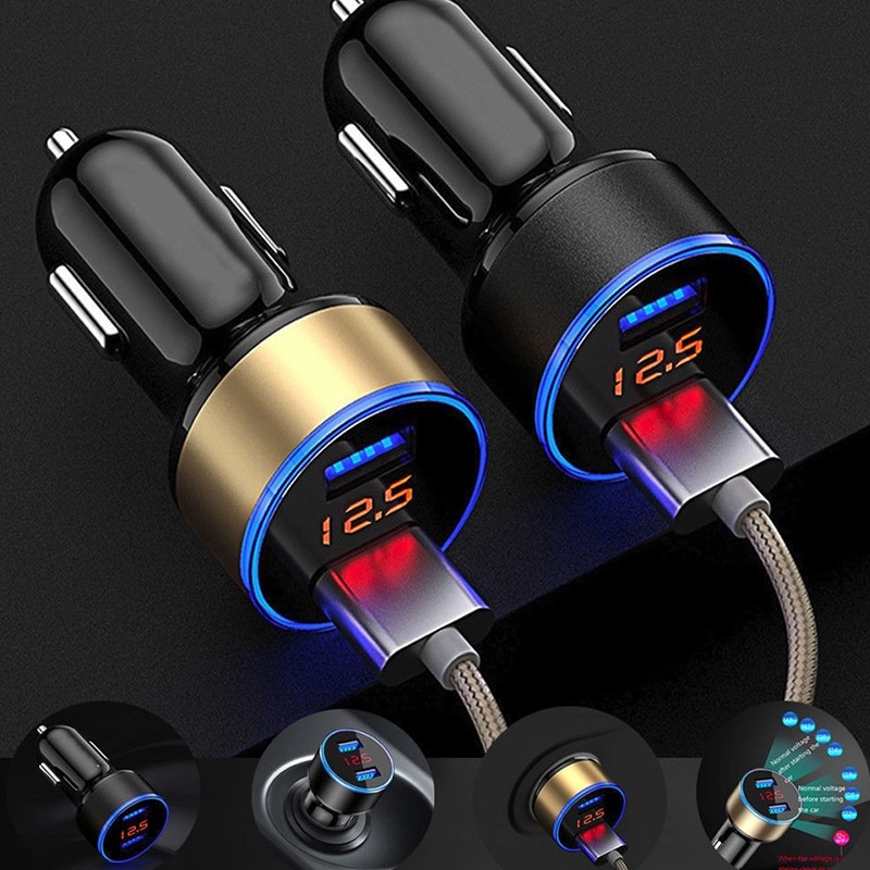 3.1A QC 3,0 Dual USB Auto Ladegerät Mit Digital Le... – Vicedeal