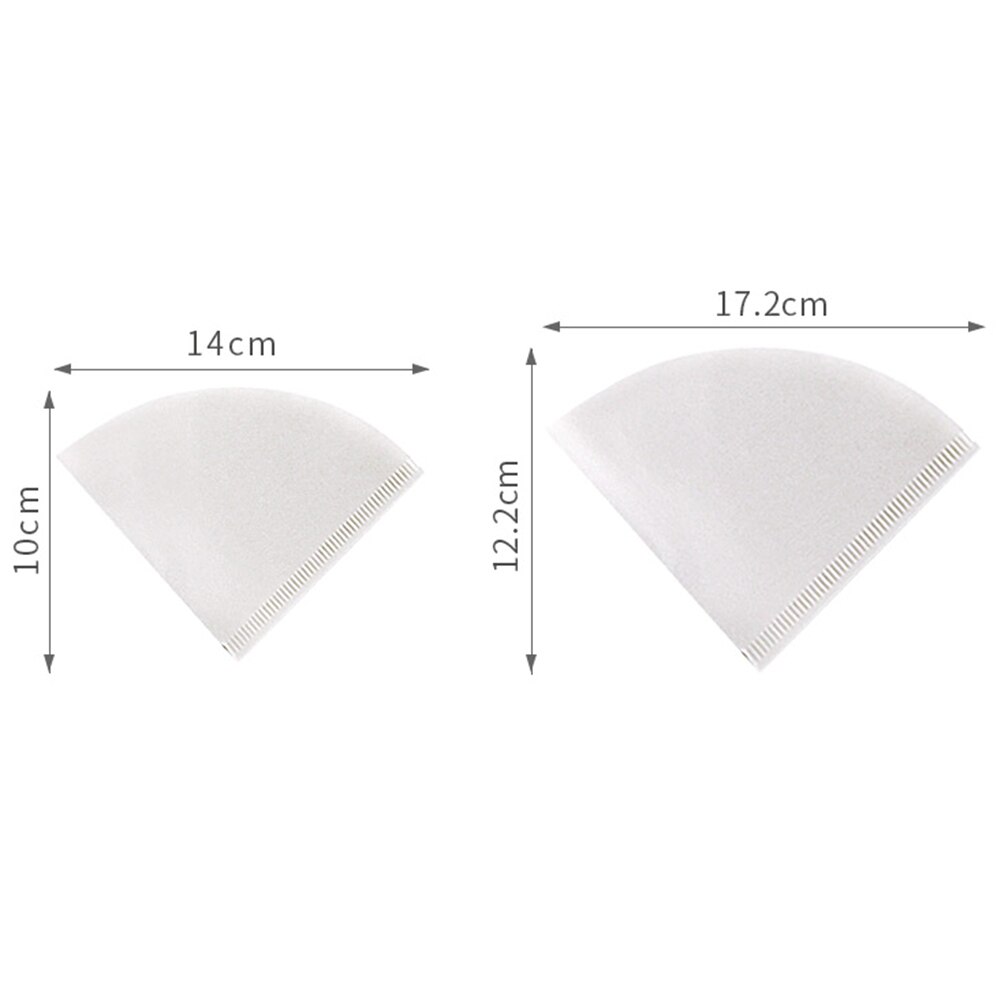 50Pcs Cone-shaped Hand Drip Brew Coffee Filter Home Office Travel DIY Cafe Paper: S