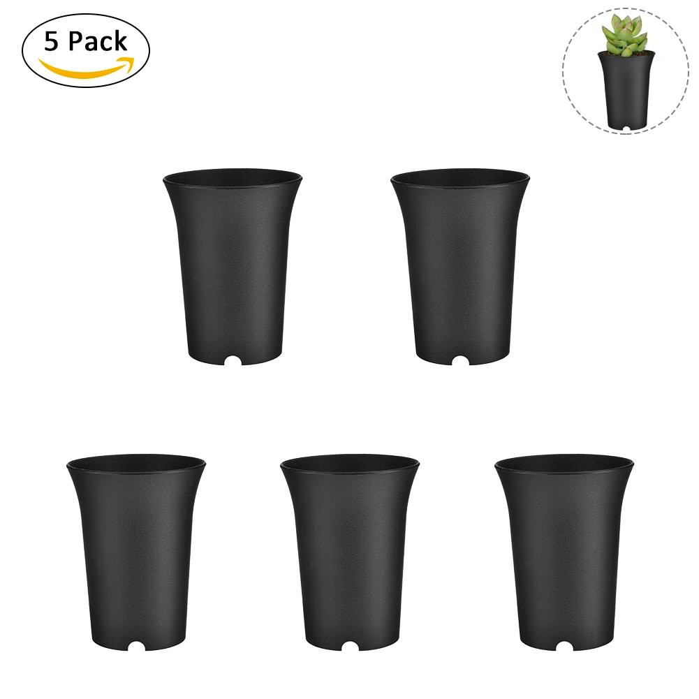 5 stk . 9*12cm sukkulentplante blomsterplanteskole potte plast potteholder fortykker rund frø opbevaring potte container hjem haveindretning