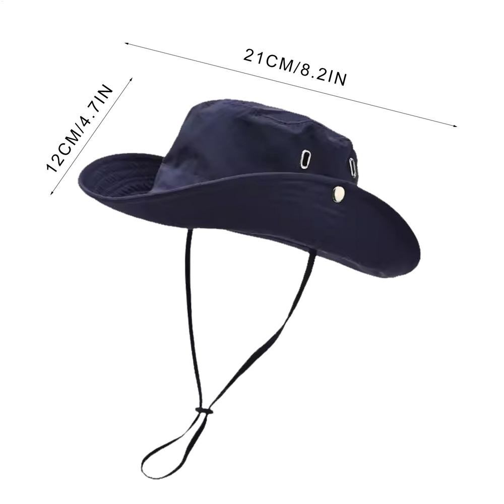 Fishing Hat For Men Sun Protection Windproof Sun Hat Men Fisherman Hat Wide Brim Bucket Hat For Camping Gardening Beach: Blue