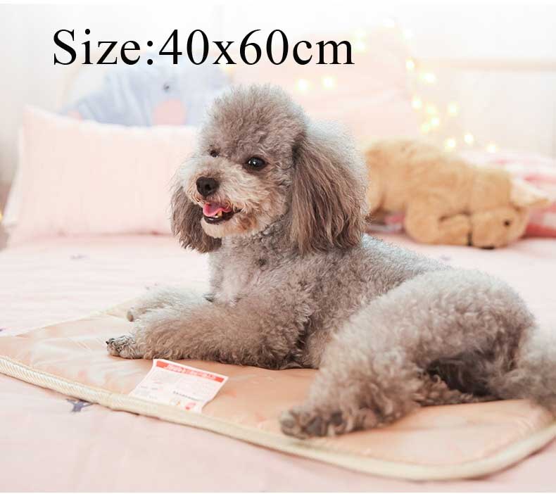 Verwarmingskussen voor huisdieren, honden en katten, elektrisch winterwarm tapijt voor dieren, waterdicht pluchen beddeken, verwarmingsmat, tapijtverwarmingskussen: Roze-l