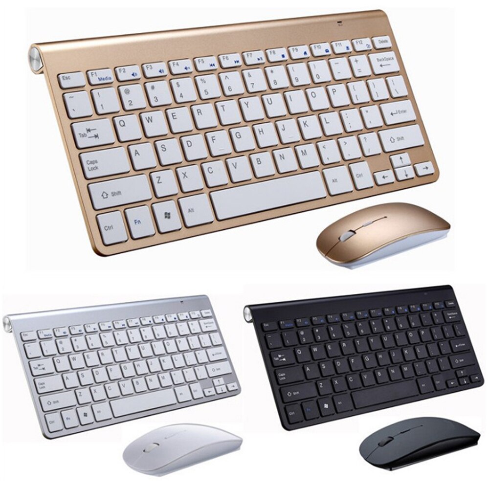mini multimedia keyboard and mouse combination for laptop and tablet 2.4g wireless keyboard/bluetooth-compatible keyboard