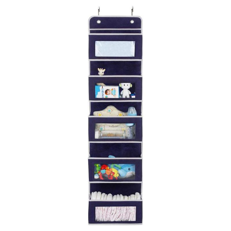 Yaapeet Over The Door Pocket Organizer Hanging Closet Clear Window Storage Bag with Mental Hook Children Nursery Closet Home