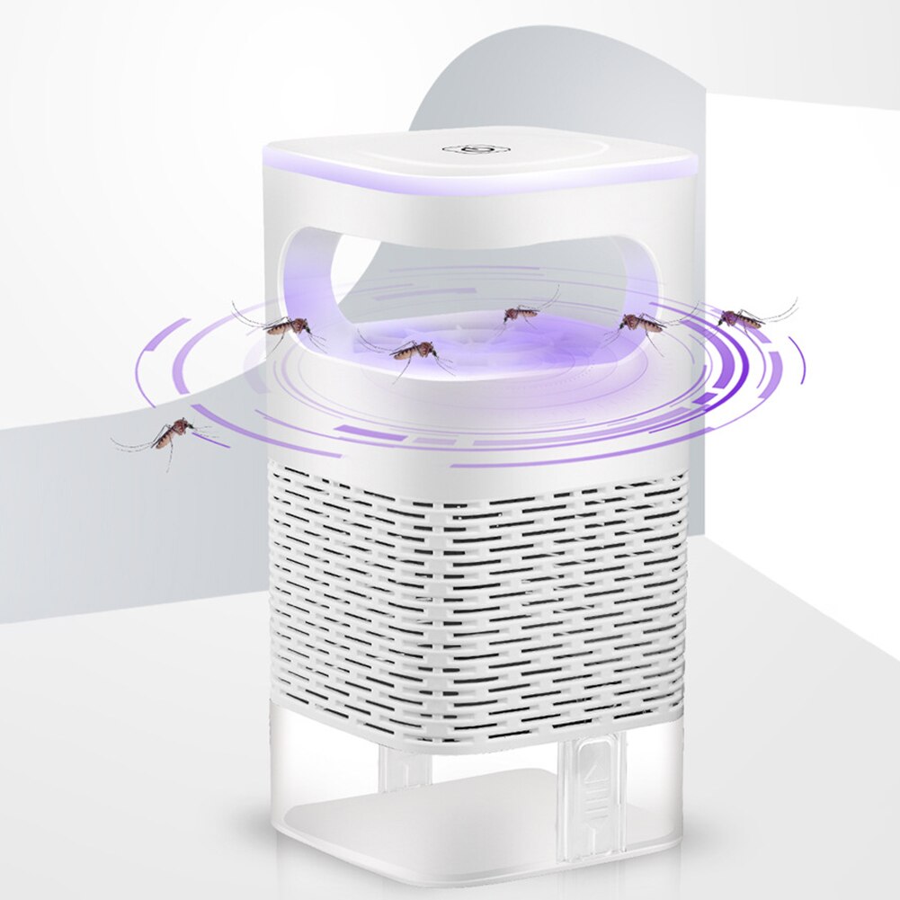 Trampa antimoscas e insectos eléctrica recargable por USB, luz LED nocturna silenciosa, lámpara antimosquitos (pantalla táctil) para el hogar