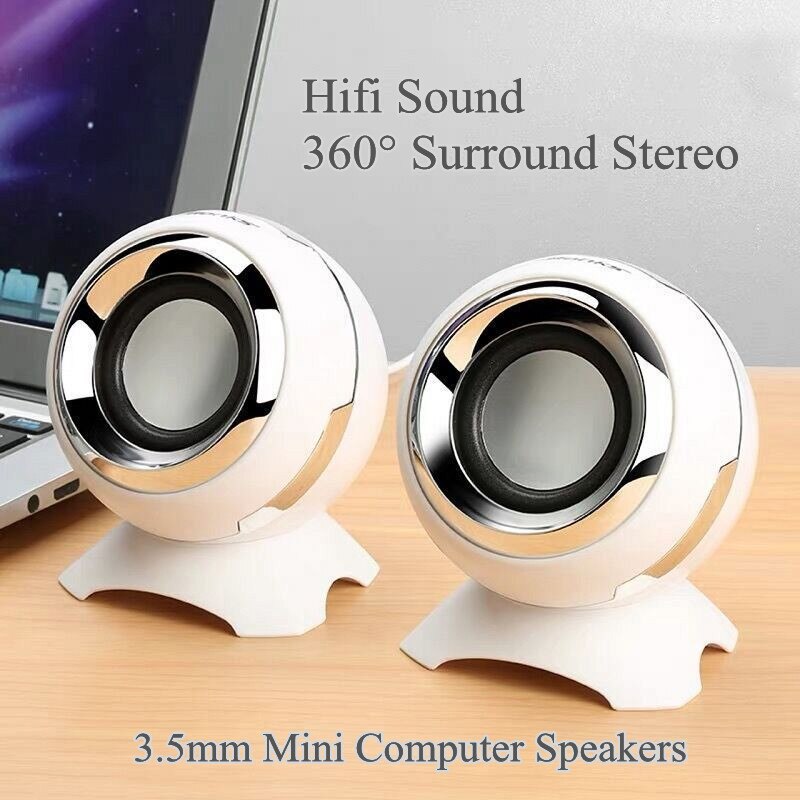 3.5Mm Computer Speakers Bedrade Usb Aux Bass Hoorns Luidspreker 360 ° Surround Stereo Geluid Voor Laptop Desktop Telefoon Mini speaker
