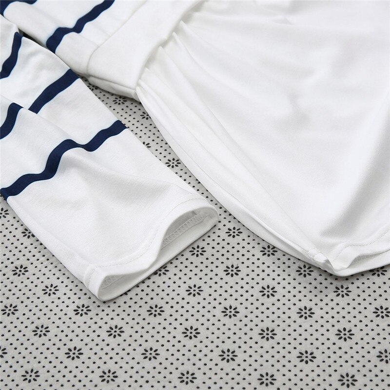 Kvinder multifunktionel amning gravid t-shirt tøj mor gravid ammende barsel langærmet stribet bluse 2