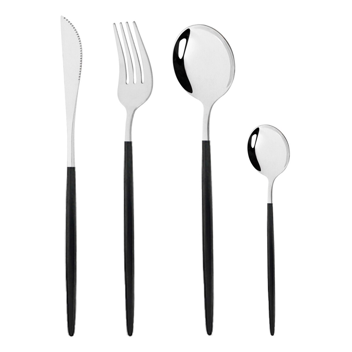 Vaisselle arc-en-ciel vaisselle ensemble de couverts en acier inoxydable de luxe couverts maison fourchette cuillère couteau cuisine dîner ensemble directe