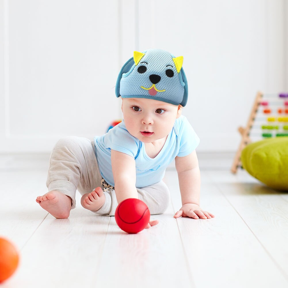 Baby beskyttende hjelm lille barn anti-fald sikkerheds hat lære at gå blød kasket