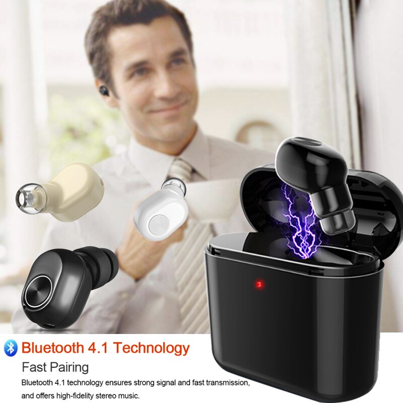 Bluetooth  v4.2 wireless bluetooth-kopfhörer stereo-ohrhörer unsichtbare ohrhörer wahlwiederholung mini für iphone huawei bluetooth-musik