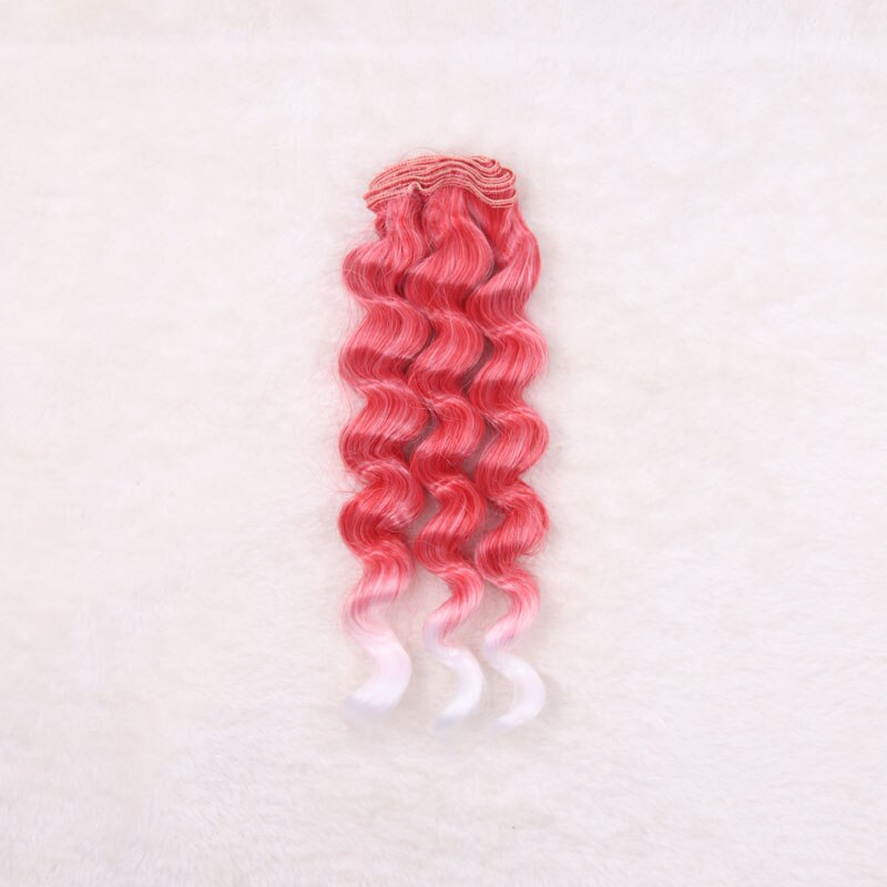 25cm BJD Ye Luoli SD DIY doll wigs Barbi chole doll wigs/hairs gradient color curly wave hair wigs: 10