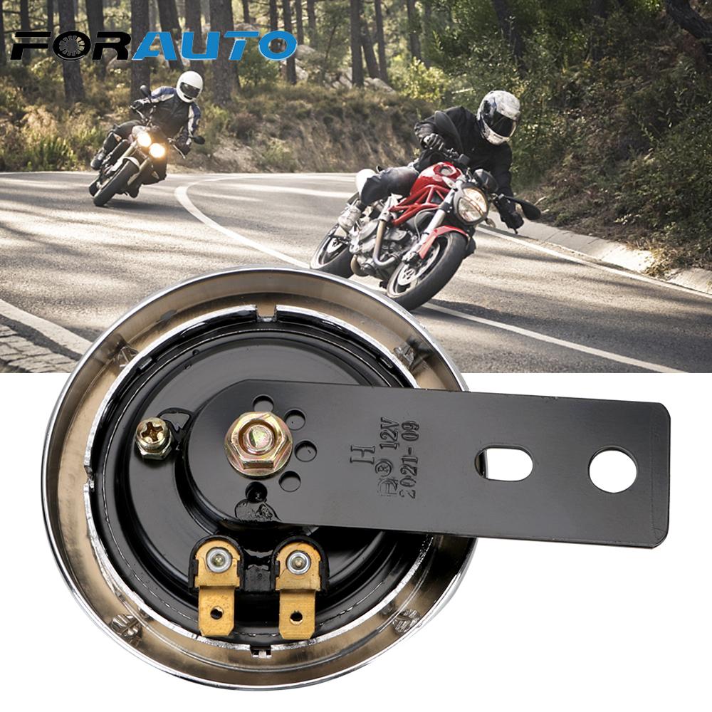 For Scooter Moped Dirt Bike ATV Waterproof Round Loud Horn Speakers Universal Motorcycle Electric Horn Kit 12V Horn 1.5A 105db