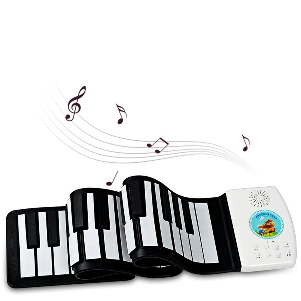 Portable 49-key Early Childhood Education Multifunctional Musical Instrument Hand-rolled Piano