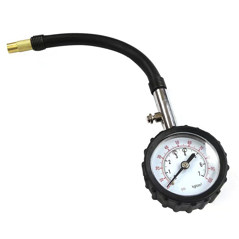 Hochpräziser Reifen luftdruck prüfer mit 0-100 psi Universal-Langrohr-Reifendruck messer für Auto und Motorrad: Default Title