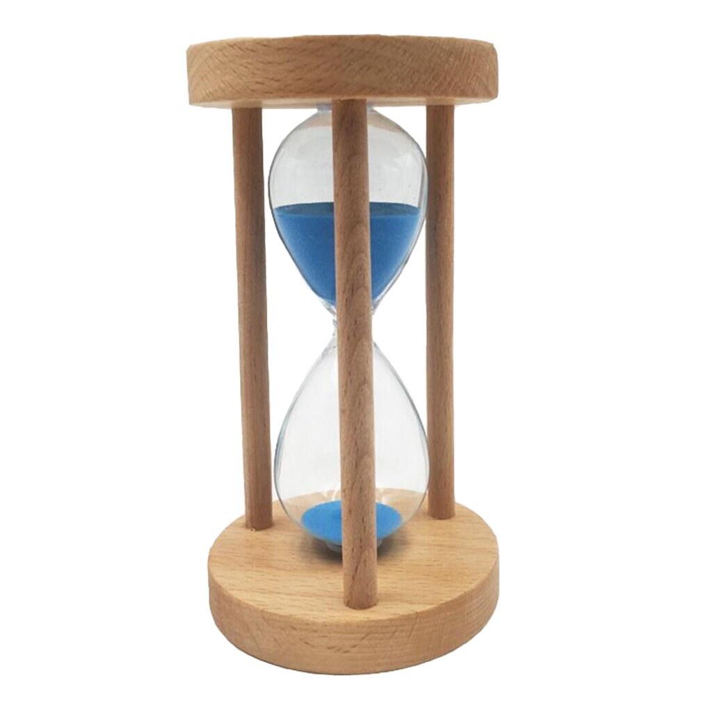 Houten Frame Zandloper Zandloper Zandloper Voor Thuis Keuken Timer Klok Decor Kerst (Blauw Zand)