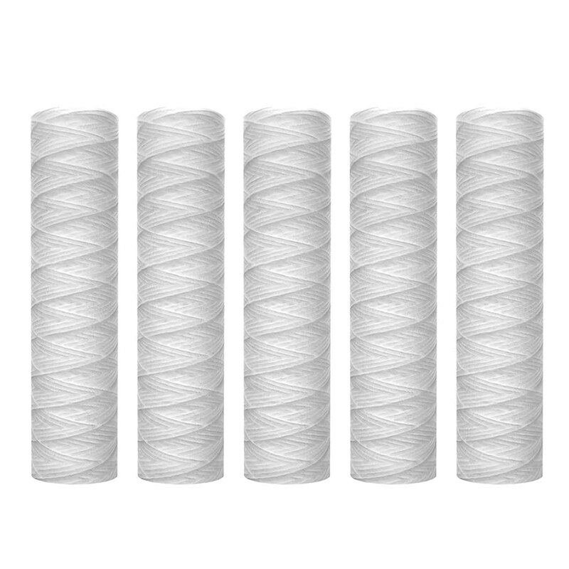 10 Micron 10 Inch X 2.5 Inch String Wond Sediment Water Filter Cartridge Hele Huis Sediment Filtratie, Universele Vervanging