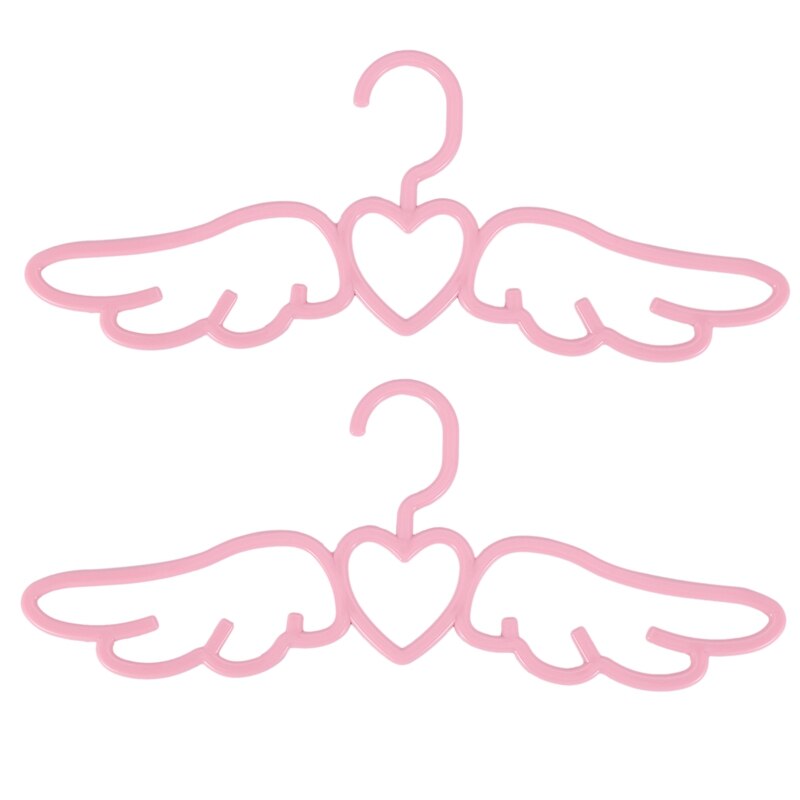 Cintre de chemise en plastique, , ange volant, joli support de sous-vêtements, écharpe, cœur d&#39;amour, rose mignon, 20 pièces