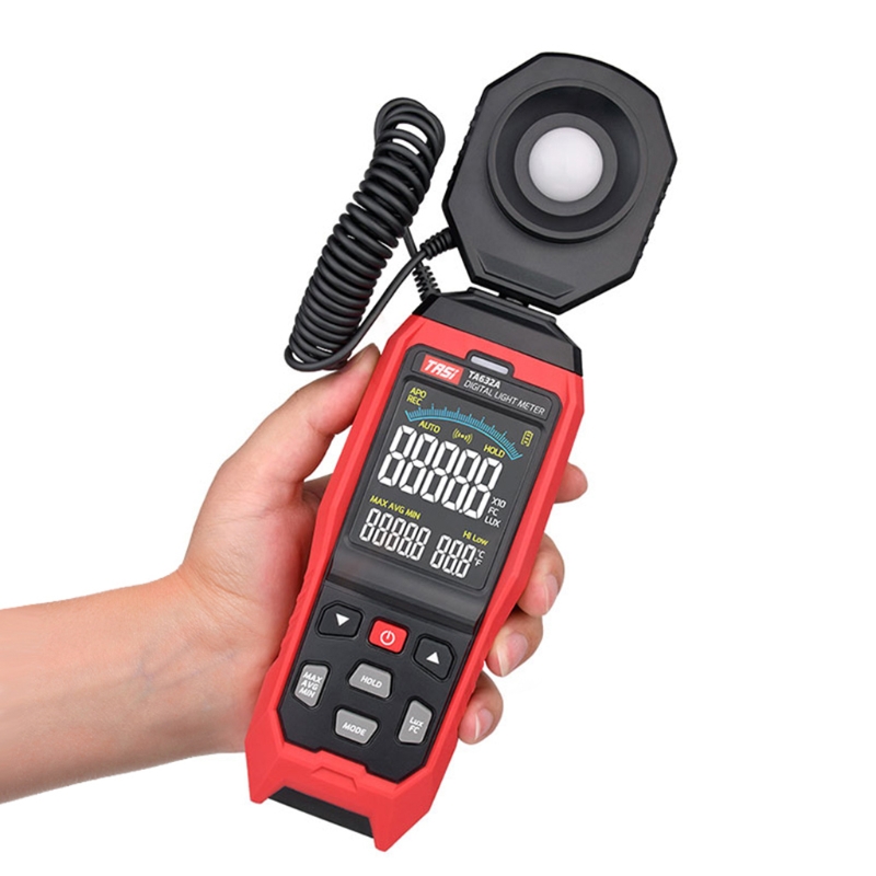 TA632A Digital Light Meter Photography Luxmeter 200000 Lux/Fc for Hotels Restaurants Airports Corrosion-proof Sensitive