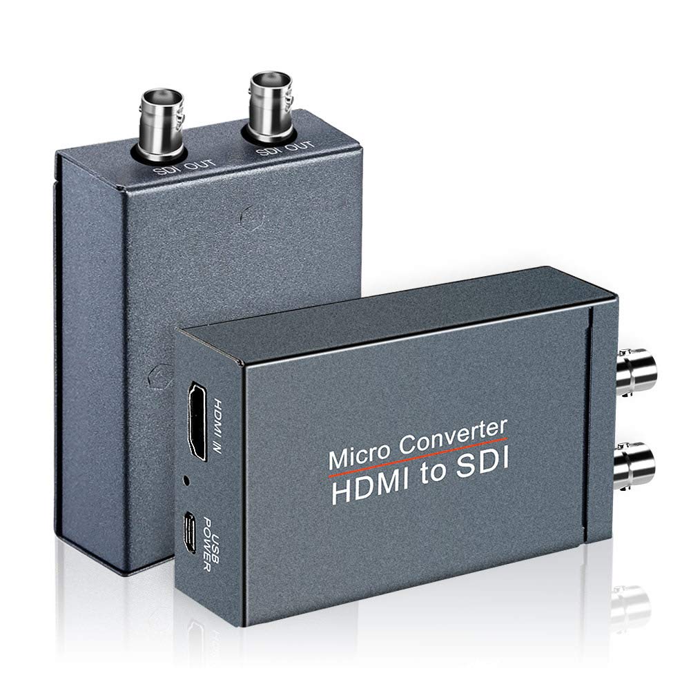 One HDMI in Two SDI Output Converter Micro Converter HDMI SDI Adapter SDI/HD-SDI/3G-SDI Adapter for Camera Home Theater CCTV
